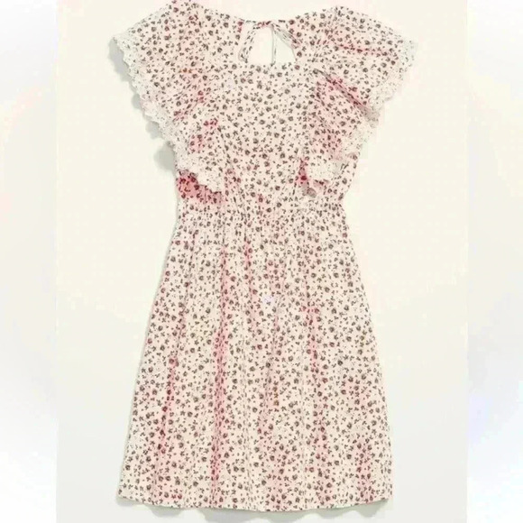 Old Navy Waist Defined Flutter-Sleeve Tie-Back Mini Dress - Picture 1 of 6